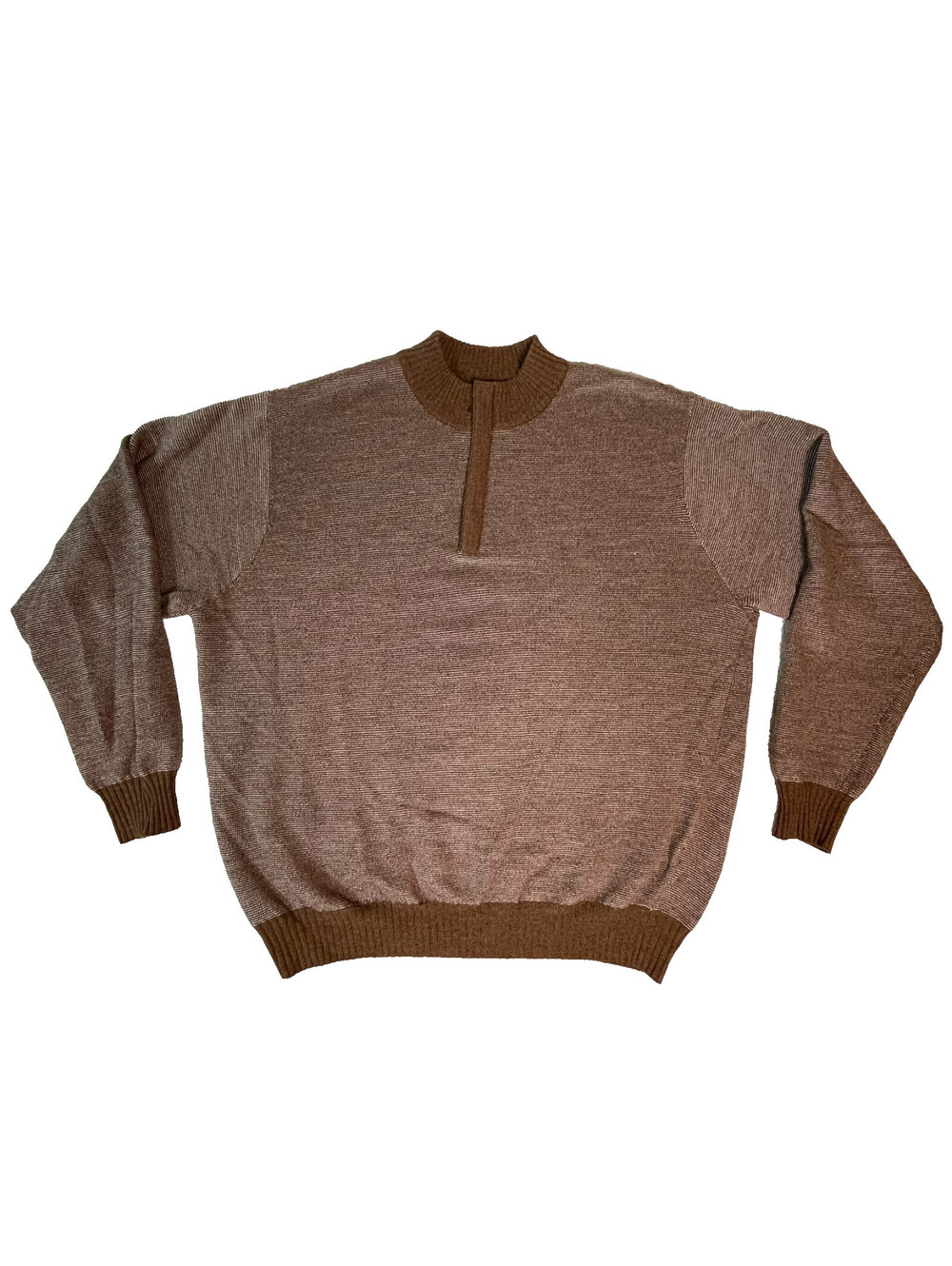 Peter Millar Merino Wool Quarter Zip Sweater mens XXL Brown Classic Preppy Golf